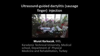 Ultrasoundguided dactylitis sausage finger injection by Prof Murat Karkucak MD [upl. by Annawek]