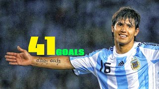 Sergio Aguero  All 41 Goals For ArgentinaHD [upl. by Callie]