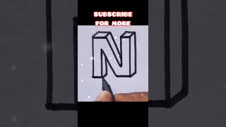 Capital letter N IN calligraphy calligraphy [upl. by Adoc]