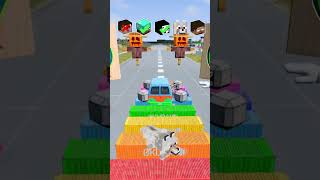 NOOB vs PRO vs HACKER vs HEROBRINE Car Jump Challenge 2 😎 🚗 shorts beamngdrive [upl. by Akihsan]