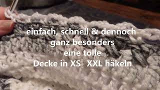 DIY EINFACH amp SCHNELL BABY Decke Krabbel DECKE bis XXL der Welt HÄKELN leicht gemacht 1 [upl. by Irolam]