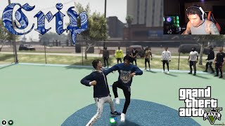 I GOT JUMPED IN CRIP♿👊🏽  HOOD GANG ROLEPLAY🔫🏚  GTA 5 RP LIVE STREAM🔥 [upl. by Browne306]