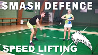 SMASH DEFENCE SPEED LIFTING  BADMINTON EXERCISE 87 [upl. by Ajroj79]