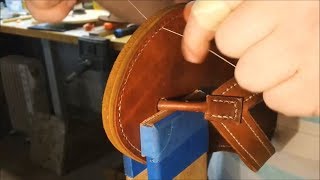 Lets Make Leather Flip Flops Part 8  Sewing the Sole Goodyear Welt Inspired [upl. by Fraya]