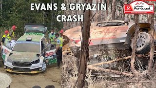 Rally de Portugal 2023  Elfyn Evans Crash amp Nikolay Gryazin Crash [upl. by Enitsej]