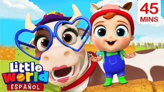 La Vaca Lola 🐄  Canciones Infantiles Para Aprender  Little World En Español [upl. by Boone557]