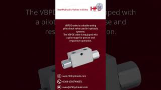 DOUBLE ACTING PILOT CHECK VALVE – VBPDE  HFD Hydraulic hydraulicvalve [upl. by Eagle]