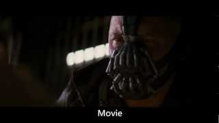 Banes Voice Comparision  Trailers vs Final Film [upl. by Erdnuaed]