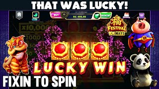 THAT WAS LUCKY 💰 Festival 10K Ways on Luckyland Slots [upl. by Nirro]