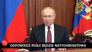 PUTIN grozi w orędziu i straszy konsekwencjami [upl. by Wallis]