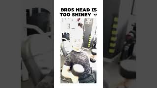 Bros head is too shiney 💀😭 trending subscribe meme memes funnymemes funny shorts capcut [upl. by Atnom]