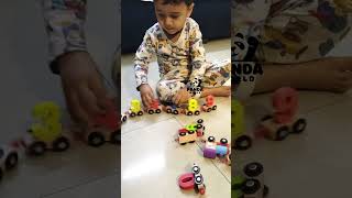 Toy Train for kids Wooden train set Educational toys for toddlers Number learning toys [upl. by Pestana]