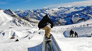 Park Snowboarding with EPIC Views in Austria [upl. by Alexine]