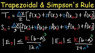 Numerical Integration  Trapezoidal Rule amp Simpsons Rule [upl. by Ahsiniuq]