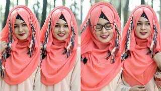 Full Coverage hijab style for Chubby FaceFatty Women with GlassWithout Glass [upl. by Aneloj]