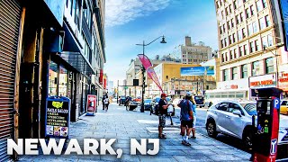 ⁴ᴷ Walking Tour of Downtown Newark New Jersey  Market Street Broad Street amp Raymond Boulevard [upl. by Aggi]