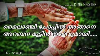 Really Heart Touching Malayalam Album Sad Song With Lyrics  മൈലാഞ്ചി ചോപ്പിൽ whatsapp Video Status [upl. by Rodina]