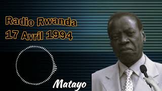 Documents archives  Rwanda avril 1994  Audio 5  Ngirumpatse Mathieu [upl. by Carney198]