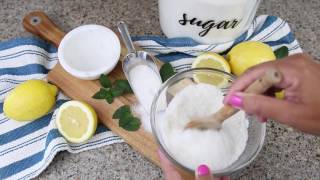 Lemon Mint Sugar Scrub Recipe [upl. by Drugi]