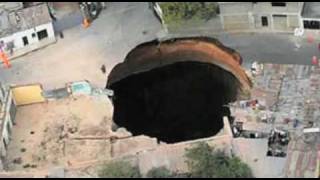 Man falls into Sinkhole in Guatemala [upl. by Alliuqahs]