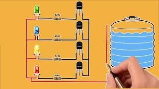 Water level indicator with bc547 transistor  Showrob Electronics Project diy electronics project [upl. by Kciredes831]