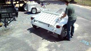 mc1f aluma single motocycle trailer folding aluminum trailer [upl. by Marvel]