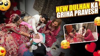 NAYI DULHAN KA GRIHA PRAVESH❤️👣  SURPRISE MILGYA😍🎁  RITUAL AFTER WEDDING🧿  ​⁠​⁠RajatSwatiVlogs [upl. by Erdnaxela453]