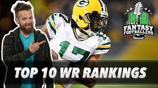 Fantasy Football 2018  Top 10 Wide Receivers  Guice Reactions Wobbly Tables  Ep 583 [upl. by Eniamrahs]