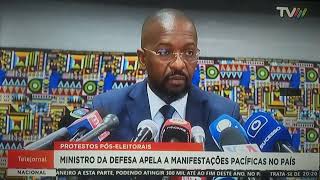 MINISTRO DA DEFESA NACIONAL REAGE SOBRE AS MANIFESTACOES EM MOCAMBIQUE [upl. by Aihsar]