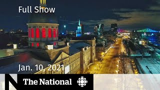 CBC News The National  Quebec’s COVID19 curfew takes effect NHL on thin ice  Jan 10 2021 [upl. by Eileek]