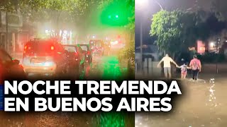 DILUVIO EN BUENOS AIRES imágenes desde Merlo Berisso Gerli y La Plata [upl. by Tioneb]