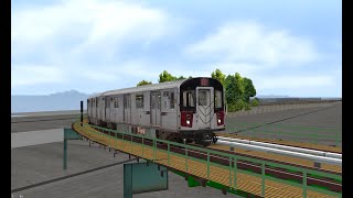 openbve NYCT 4 r142A new lots ave to brough hall [upl. by Alyakam]