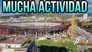 🔴OBRAS CAMP NOU 30 de Septiembre⚠️ Cerrando la estructura de tribuna [upl. by Blackburn571]