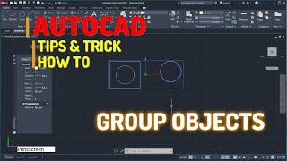 AutoCAD How To Group Objects Tutorial [upl. by Nerw495]