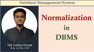 Lec 31  Normalization  DBMS  Bangla Tutorial [upl. by Marela]