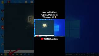 How to Fix Cant Open JPG Files in Windows 10 techtutorial [upl. by Frida]