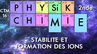 Physiquechimie  Seconde  CTM0305 Stabilité et formation des ions [upl. by Seerdi]