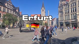 Erfurt Germany 🇩🇪 Walking Tour [upl. by Nomed]