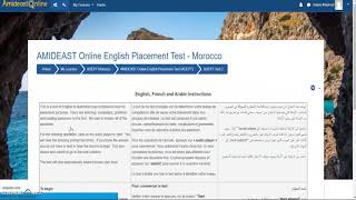 AMIDEAST Online – Placement Test [upl. by Ringo]