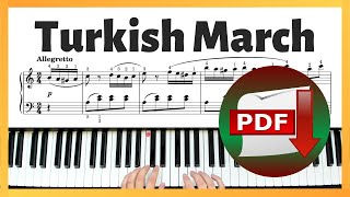 Turkish March  Mozart  How to Play Turkish March Rondo Alla Turca Sonata 11 K331 Piano Tutorial [upl. by Obadiah]