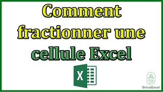 Comment fractionner une cellule excel [upl. by Notniv289]