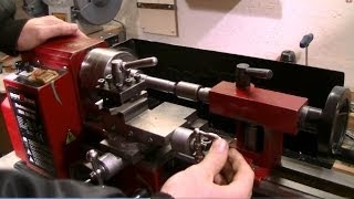 Working with a Mini Lathe обработка изделий из стали на токарном мини станке Rotwerk [upl. by Ailadgim]