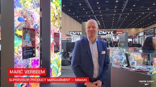 Mimaki at Fespa Middle East 2024 with Marc Verbeen [upl. by Enellek619]