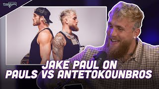 Jake Paul talks about being mistaken for his brother Logan and a possible Antetokounmpo WWE match [upl. by Nnylf]