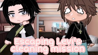 Escaping Levis cleaning mission  Skit gacha club  EreriRiren [upl. by Stephie]