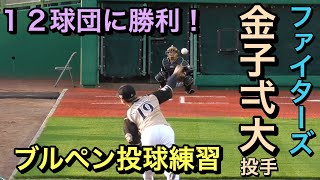 金子弌大投手（日本ハムファイターズ）ブルペン投球練習 [upl. by Treve]