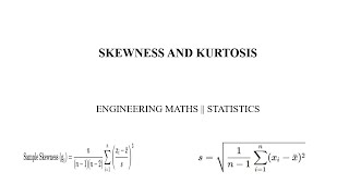 Skewness and Kurtosis  Statistics  Maths [upl. by Aynek]