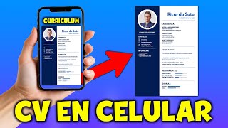 COMO HACER CURRICULUM VITAE en CELULAR 2024 [upl. by Josephson]