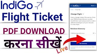 how to print indigo ticket with pnr indigo flight ka ticket kaise download kare [upl. by Emixam]