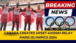 Olympic UPSET Andre De Grasse Leads Canada to 4x100m Relay Gold  Paris 2024 Track Highlights [upl. by Annairt]